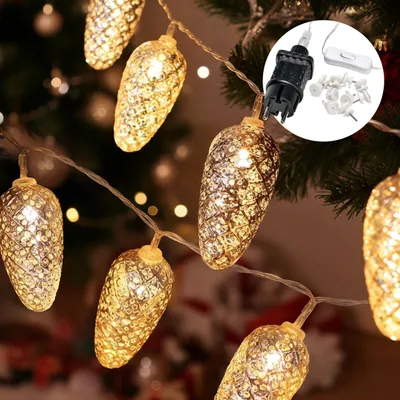 Lichtkette 6 m, 20 LED, warmweiß, 5 W, 220 V, für Innen