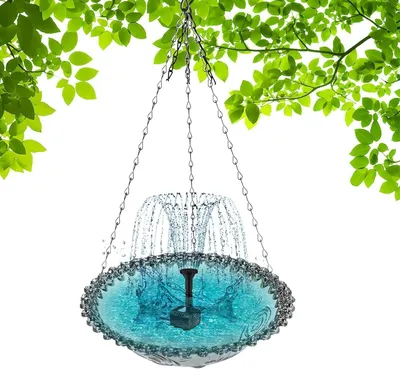 Produktbild von Vogeltränke für den Außenbereich Solar-Vogeltränke mit für Vogelfutter | Spatzen-Tränke für Garten, Balkon, Terrasse, Hof,, für Finken, Blauhäher