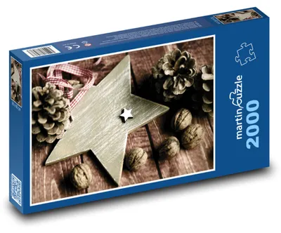 Zdjęcie produktu dla Puzzle 2000 Dekoracja świąteczna - gwiazda - martinpuzzle