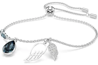 Image de Collier Swarovski 5536547 Louison, bleu, plaqué rhodium