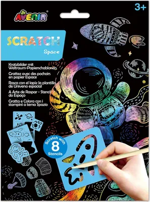 Produktbild von Avenir Scratch Set mit Schablone: Space