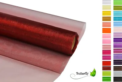 Produktbild von 9m Rolle Organza 16cm CRYSTAL, Farbauswahl:weinrot / bordeaux 270