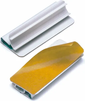 Produktbild von Zettelhalter Varioclip für 1-20 Blatt 60x27x10mm weiß/grün 5 Stück Packung mit 10 Stück