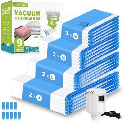 Immagine prodotto di Set di sacchetti sottovuoto per filamenti, 30 sacchetti neri con pompa USB (30 × 34 cm), protezione sottovuoto per filamenti contro l'umidità