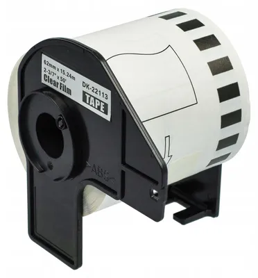 Immagine prodotto di Nastro per etichettatrice 62 mm x 15,24 m per Brother DK-22113 – etichette continue in pellicola lattiginosa, compatibile con QL-570, QL-700, QL-800