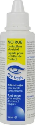 Productafbeelding van Eye Fresh alles-in-1 vloeistof voor zachte contactlenzen (100 ml). Geen spoelen nodig