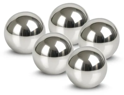 Image de set de 5 boules flottantes comme décoration de bassin 4 cm Boules en acier inoxydable