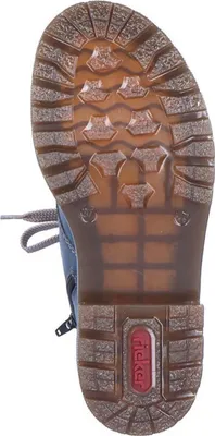Produktbild von Rieker Damen Stiefelette Schnürboot Reißverschluss transparente Sohle 78240, Größe:39 EU, Farbe:Blau