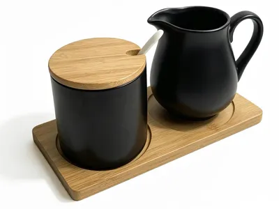 Immagine prodotto di Set per latte e zucchero, con coperchio e cucchiaino