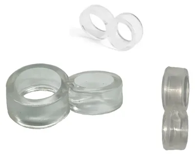 Image de Protection pour poignée de porte Ø 15,5 et 17,5 mm, butée de porte, poignée, caoutchouc transparent, protection flexible pour poignée de porte, butée pour poignée de porte ou de fenêtre (6)