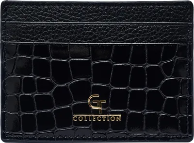 Produktbild von GT Collection | Kartenhalter für Herren aus Hochwertiges Kalbsleder mit Krokoprägung | geliefert in Geschenkbox
