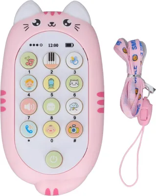 Image de Jouet mobile pour bébé pour faire ses dents avec plusieurs effets musicaux, chansons et lumières pour les filles de 1 an, cadeaux pour les garçons, Rose