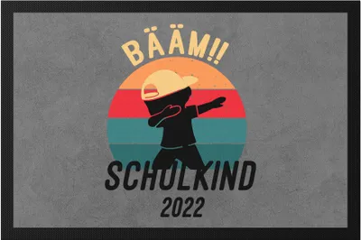 Produktbild von Kinder Bääm! Schulkind 2022 Fußmatte Einschulung Geschenk Schulanfang Schule Schuleinführung