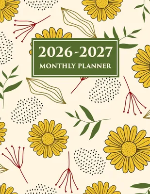 Produktbild von Terminkalender Monatsplaner 2026–2027: Zwei Jahre (Januar 2026 bis Dezember 2027) mit Passwortprotokoll, Kontakten und Notizseiten | Geburtstage und T