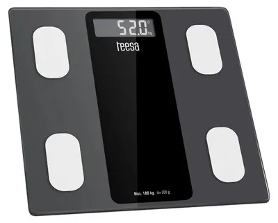 Productafbeelding van Teesa TSA0813 Analytische personenweegschaal met Bluetooth, 180 kg, grijs
