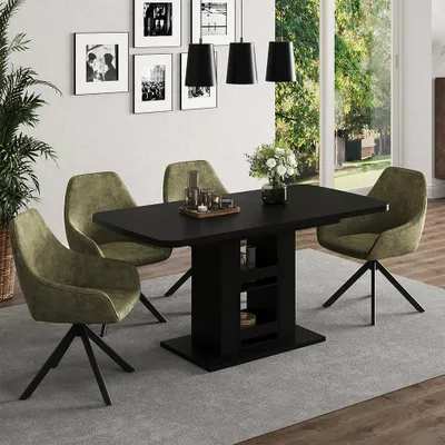 Immagine prodotto di tavolo da pranzo allungabile Vicco Fenaro Nero 120 x 80 cm, Model 59607
