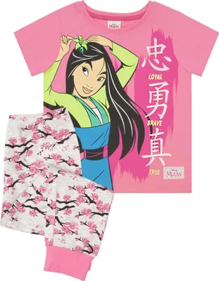 Obrázok produktu pre Mulan - "Loyal Brave True" pyžamo pre dievčatá NS6444 (128) (Ružová)