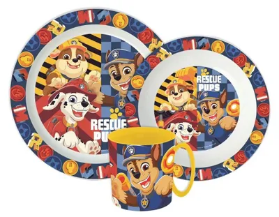 Immagine prodotto di Set di stoviglie Rescue Pups, set in microplastica con tazza da 390 ml