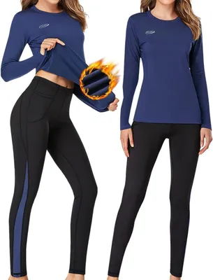 Productafbeelding van Thermisch ondergoed dames - fleece gevoerd - warme basislaag voor koude winterdagen