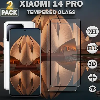 Obrázek produktu pro 2-balení XIAOMI 14 PRO Ochranné sklo na displej - Tvrzené sklo 9H - Super kvalita 3D