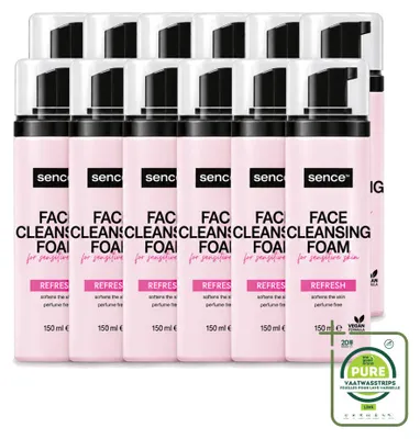 Produktbild von 12 x Sence Gesichtsschaum für empfindliche Haut - 150 ml - Großpackung - 12 Stücke