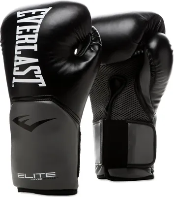 Produktbild von Everlast Elite 2 14oz Boxhandschuhe Schwarz/Grau, für Sandsack, Pratzen & Sparri