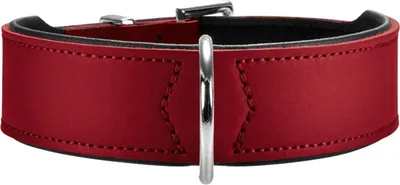 Immagine prodotto di Collare Hunter Basic 42 nickel, collo 35-39,5 cm Pelle Croupon rossa/Pelle sintetica nera