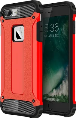 Produktbild von Mobigear Outdoor iPhone 7 Plus Hülle Hardcase Backcover Stoßfest - Rot