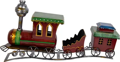 Immagine prodotto di Clayre & Eef Figura decorativa Treno 70x15x36 cm Metallo rosso