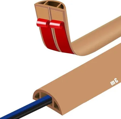 Immagine prodotto di Protezione cavi flessibile nera da 3 m per uffici ed eventi