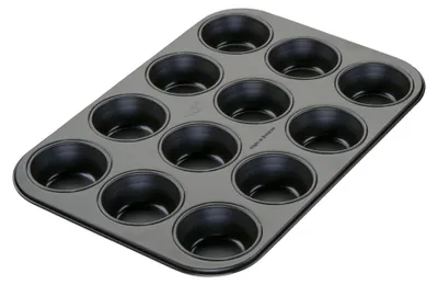 Produktbild von Dr. Oetker Classic 12er Muffinform aus Stahlblech  Perfekt für köstliche Muffins, Antihaftbeschichtung, 383 x 263 x 30 mm