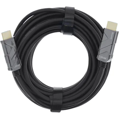 Produktbild von InLine HDMI AOC Kabel, Ultra High Speed HDMI Kabel, 8K4K, schwarz, 40m, 40 m, HDMI Typ A (Standard), HDMI Typ A (Standard), 48 Gbit/s, Audio Return Channel (ARC), Schwarz