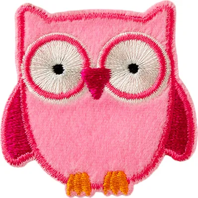 Produktbild von Mono Quick 04289 Eule, pink klein Bügelbild, Patch, ca. 4,7 x 4,5 cm Waldtier Uhu