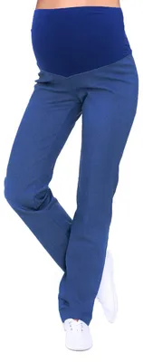 Obrázek produktu pro Mija - Klasické pohodlné těhotenské džíny z denimu s rozšířeným pasem pro pohodlné nošení během těhotenství
