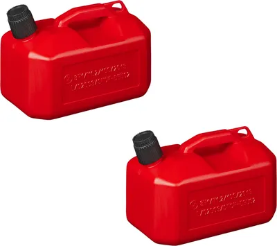 Produktbild von 2er Set Kraftstoffkanister 5L Kunststoff Reserve Diesel Benzinkanister rot UN- Camping