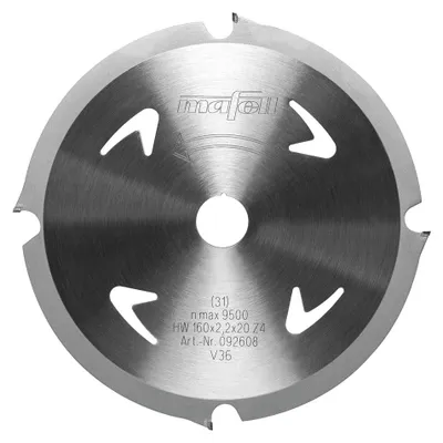 Produktbild von MAFELL Hartmetall Sägeblatt DT 160 x 1,6/2,2 x 20 mm - 4 Zähne - Ersatzblatt