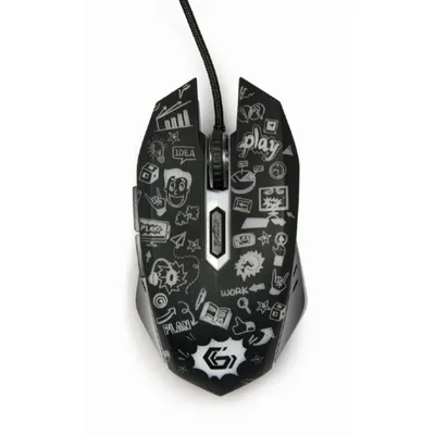 Produktbild von Gembird MUS-6B-GRAFIX-01, rechts, Optisch, USB Typ-A, 3600 DPI, Schwarz