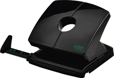 Image de Novus® 025-0650 Perforateur B220 re+new - 20 feuilles, perforation 4 trous possible, barrette de butée, noir