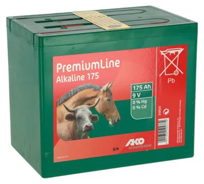 Produktbild von AKO Batterie Alkaline 9 V, 175 Ah, L x B x H 190 x 125 x 160 mm