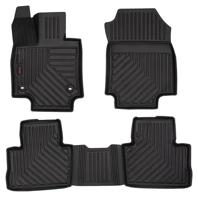 Image de Tapis de sol en caoutchouc pour Toyota RAV4 V 2018- (SUV) – 4 pièces, noirs, sur mesure