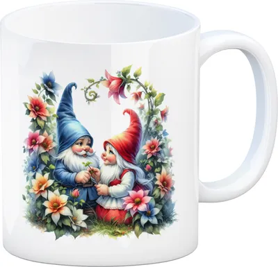 Produktbild von Verliebte Gartenzwerge Kaffeebecher