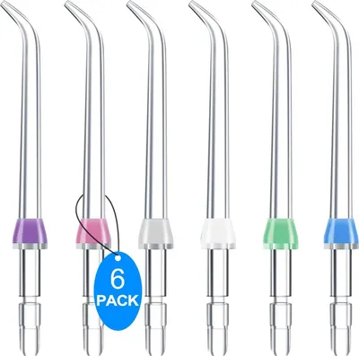 Produktbild von Ersatzspitzen für Waterpik Water Flosser, Flosser Nachfüllköpfe Ersatzköpfe für Waterpik, kompatibel mit Waterpik Munddusche und Zahnseide (6 klassische Jet Tips)