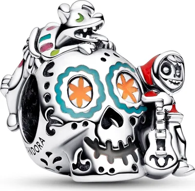 Produktbild von Pandora Disney Pixar Coco Miguel & Dante Glow-in-the-dark Totenkopf Charm 792817C01 Anhänger