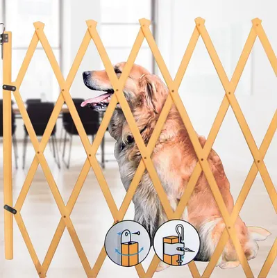Produktbild von Hundeabsperrgitter natur aus Buchenholz