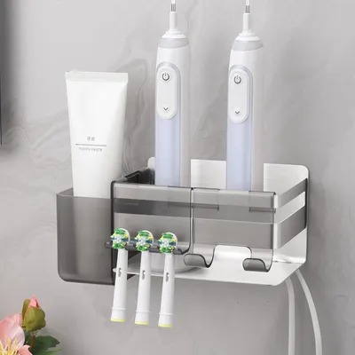 Zdjęcie produktu dla Omgoods - Uchwyt na szczoteczki do zębów ze stali nierdzewnej z 3 haczykami do łazienki