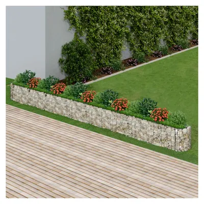 Produktbild von Gabionenbeet, Pflanztöpfe für Blumen und Pflanzen, Gartenarbeit, Urban-Garten, Terrasse, Anbautisch, verzinktes Eisen, 610 x 50 x 50 cm