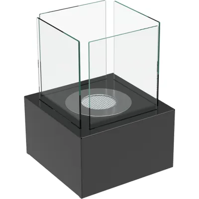 Produktbild von Tischkamin Bioethanol TANGO2 schwarz Deko Steine Set