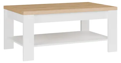 Productafbeelding van Furniture24 Salontafel Duraoak Brct501-Q356, koffietafel, 100 X 45,7 X 60 Cm - Wit / Wildeik