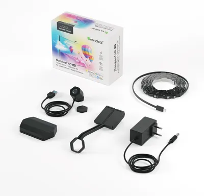 Produktbild von Nanoleaf N6900K02-43LS, Schwarz, mount for above the TV camera placement, tape, 165,1 cm (65"), 2.4 GHz, Multi, 1,5 m
