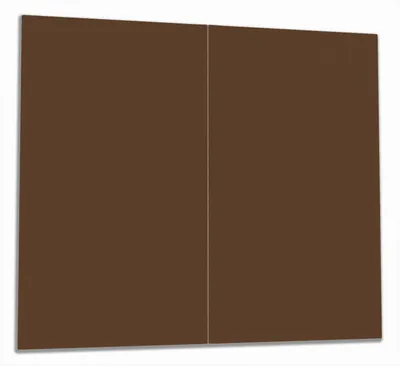 Produktbild von Wallario Herdabdeckplatte aus Glas, Größe 60 x 52 cm 2-teilig, Motiv Braun